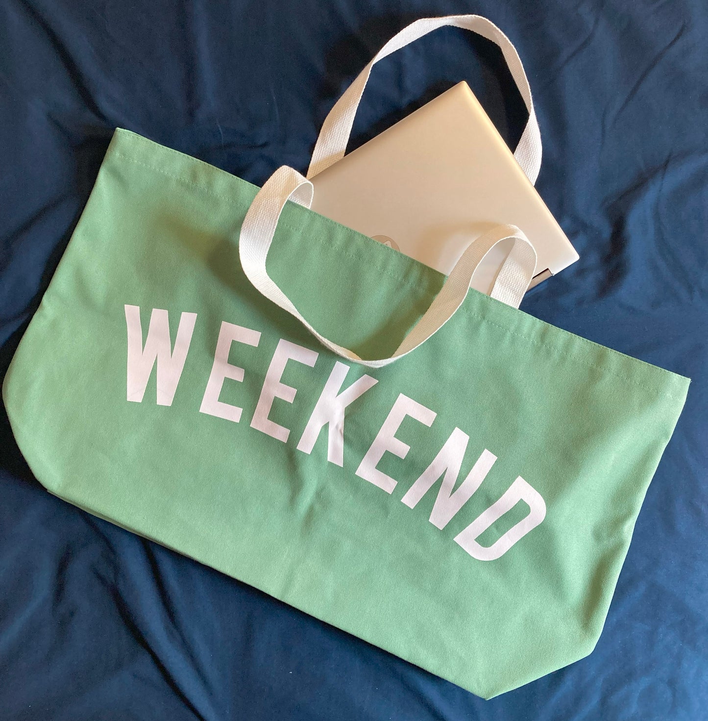 Extra Large Weekend Canvas Tote Bag - Pistachio Green (FREE SHIPPING)