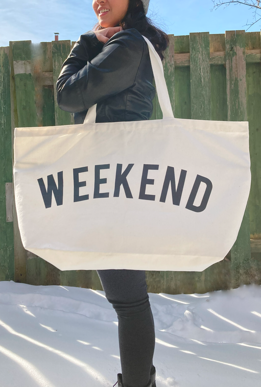 Extra Large Weekend Canvas Tote Bag - Plain Canvas (FREE SHIPPING)