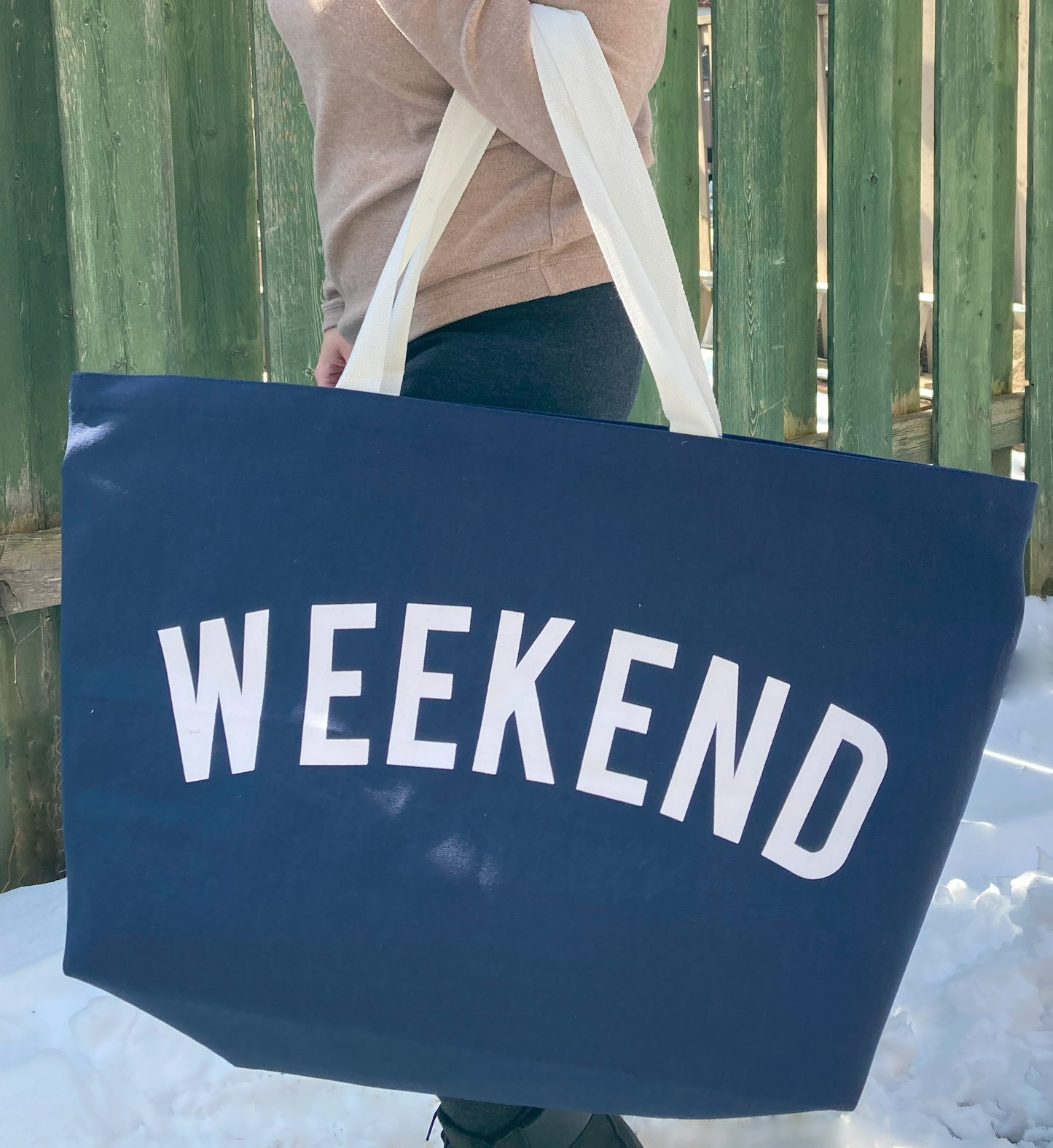 Extra Large Weekend Canvas Tote Bag - Dark Blue (FREE SHIPPING)