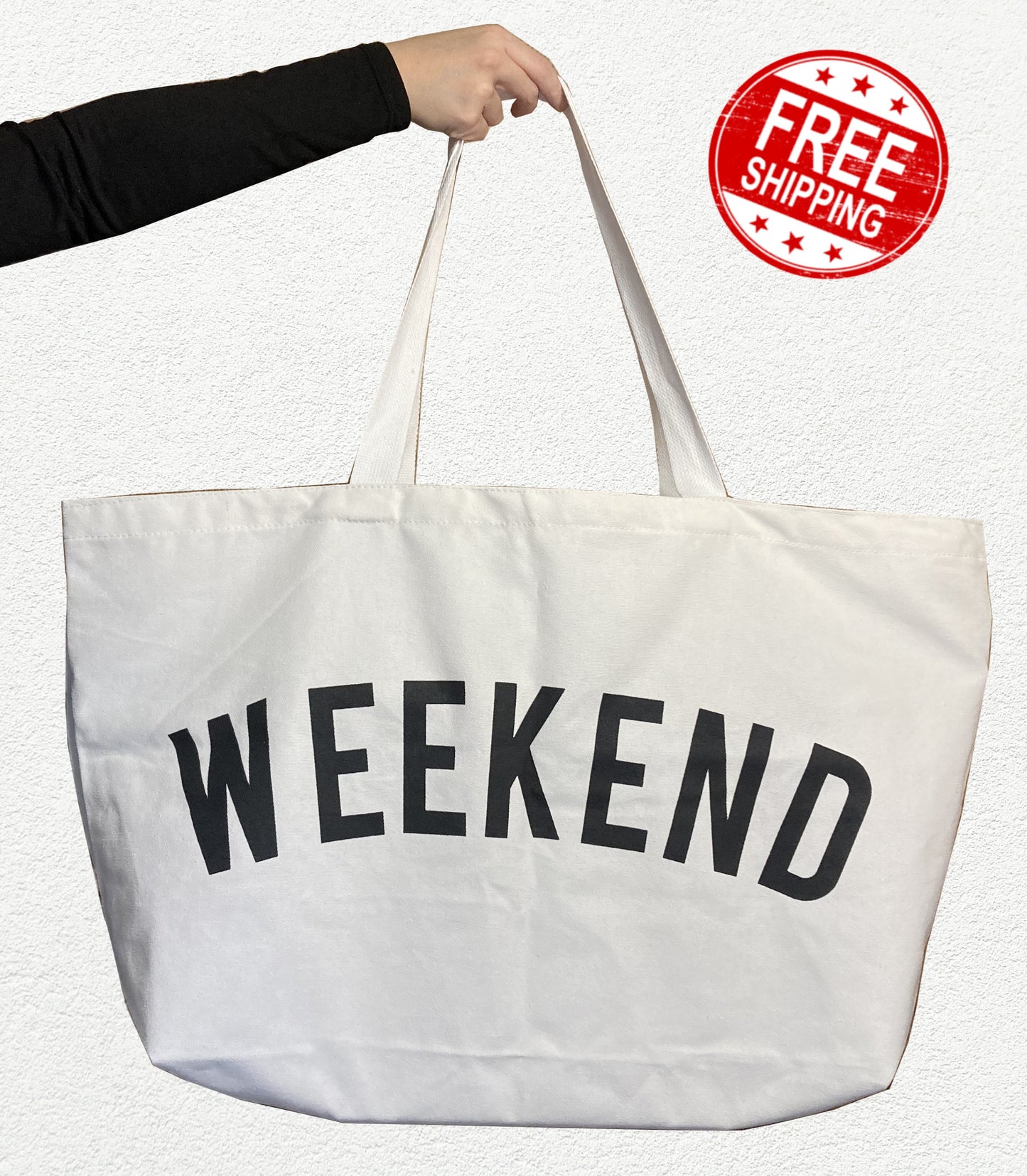 Extra Large Weekend Canvas Tote Bag - Plain Canvas (FREE SHIPPING)